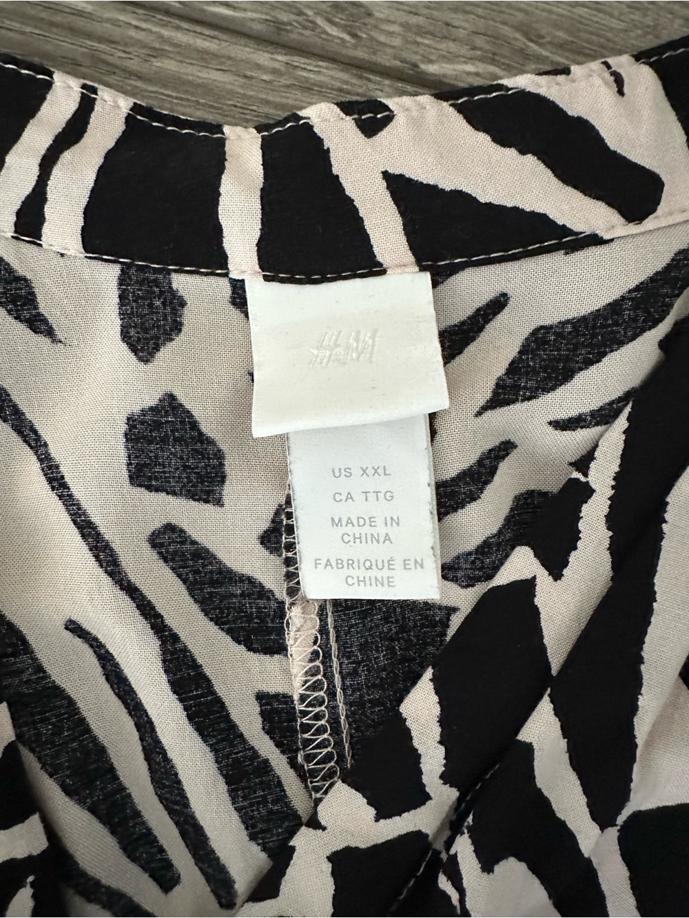 H&M Black & Cream Zebra-Print Maxi Dress - Picture 4 of 4